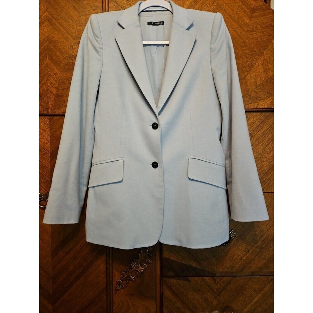 St. Emile Size Size 6 Wool Angora Blend Powder Blue Robin Egg Blue Blazer